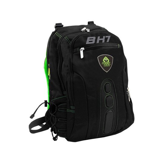 Mochila keep out bk7 gaming verde asas y respaldo acolchados  - base antiarañazos