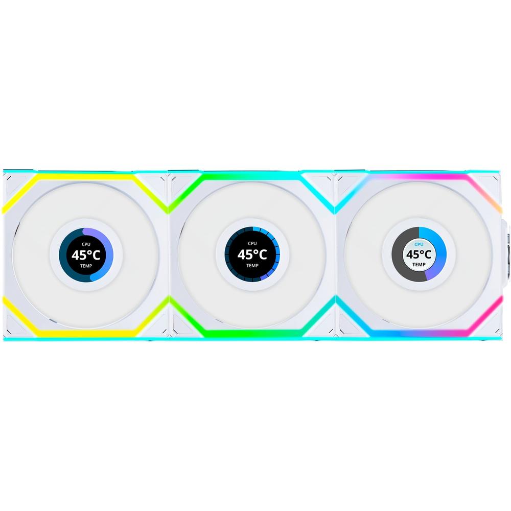 Ventilador lian li unifan sl inalambrico lcd argb 3x 120mm blanco - Imagen 3