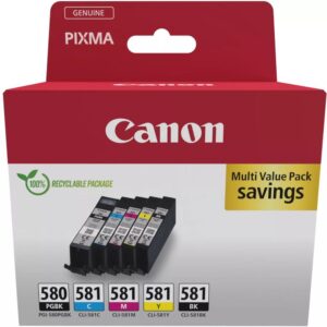 Multipack canon pgi - 580 pgbk + cli - 581 cymbk