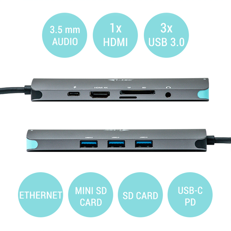 Nano docking station i - tec usb - c 4k con lan y power delivery 100w - Imagen 2