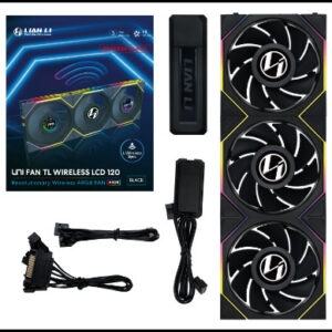 Ventilador caja gaming lian li unifan tl - lcd inalambrico argb 3x 120mm negro