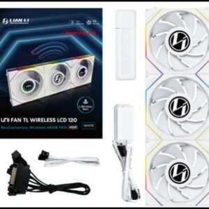 Ventilador caja gaming lian li unifan tl - lcd inalambrico argb 3x 120mm blanco
