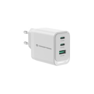 Cargador usb - c conceptronic 65w althea quick charge 3.0 pd  2xusb - c 1xusb - a