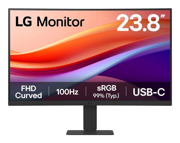 Monitor curvo lg 24u421a - b 24 pulgadas fhd 100hz - Imagen 2