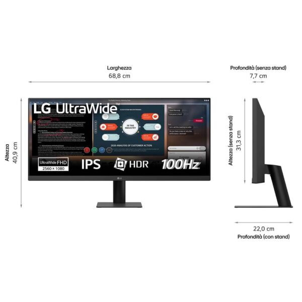 Monitor lg 29u511a - b 29 pulgadas uwfhd 100hz - Imagen 3