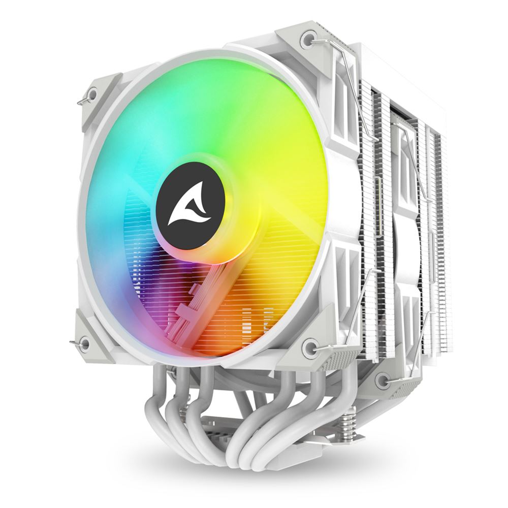Ventilador cpu sharkoon a60 rgb 120mm blanco - Imagen 2