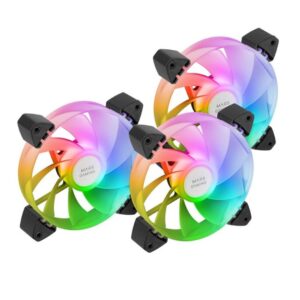 Ventilador mars gaming mf3ar argb 3x 120mm negro