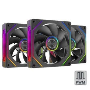 Ventilador mars gaming mf - linkfinity argb 3x 120mm negro