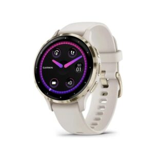 Garmin venu 3s - smartwatch premium con gps - amoled - funciónes avanzadas de salud y forma física - más de 30 aplicaciónes deportivas - 10 días de autónomía - gris gold