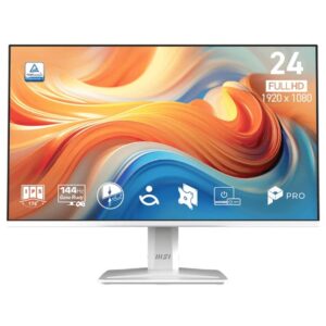Monitor led 24 pulgadas msi pro mp243w e14 ips -  fhd -  dp -  hdmi -  144hz -  1ms -  vesa 100x100