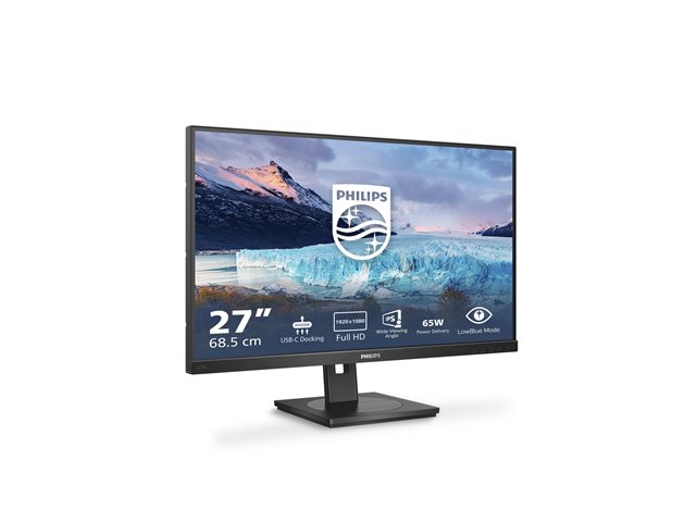 Monitor led 27 pulgadas philips s line 273s1 - 00 ips - fhd - dp - hdmi - 75hz - 4ms - vesa 100x100