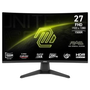 Monitor led gaming 27 pulgadas msi mag276cf e20 curvo -  va -  fhd -  dp -  hdmi -  200hz -  0.5ms -  vesa 100x100