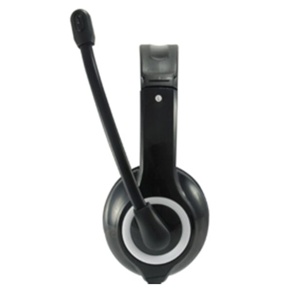 Auricular equip usb + microfono flexible control de volumen negro - Imagen 2
