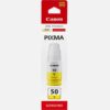 Botella tinta canon gi - 50y amarillo 70ml 7700 paginas - Imagen 2