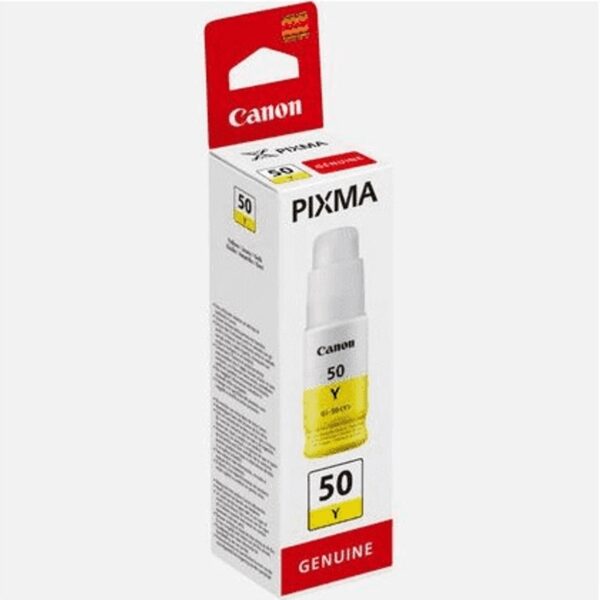 Botella tinta canon gi - 50y amarillo 70ml 7700 paginas - Imagen 3