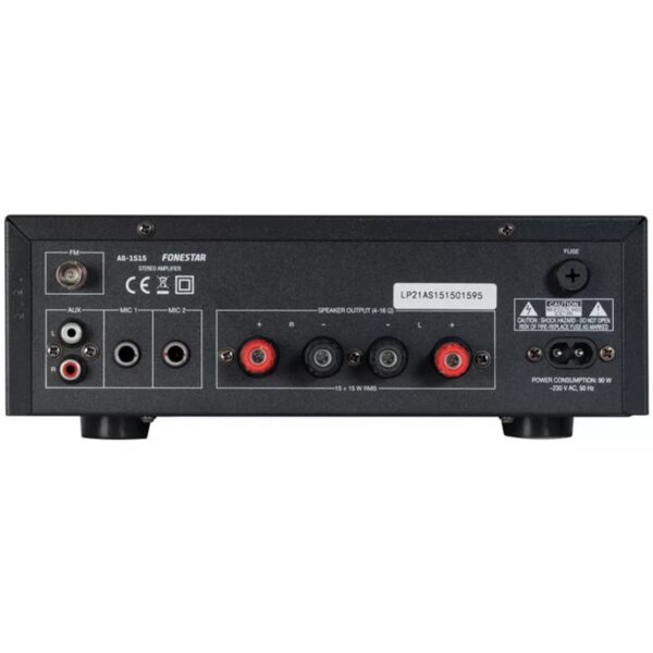 Amplificador estereo hifi fonestar as - 1515 - bluetooth - radio fm - 15 + 15 w rms usb -  mp3 - Imagen 3