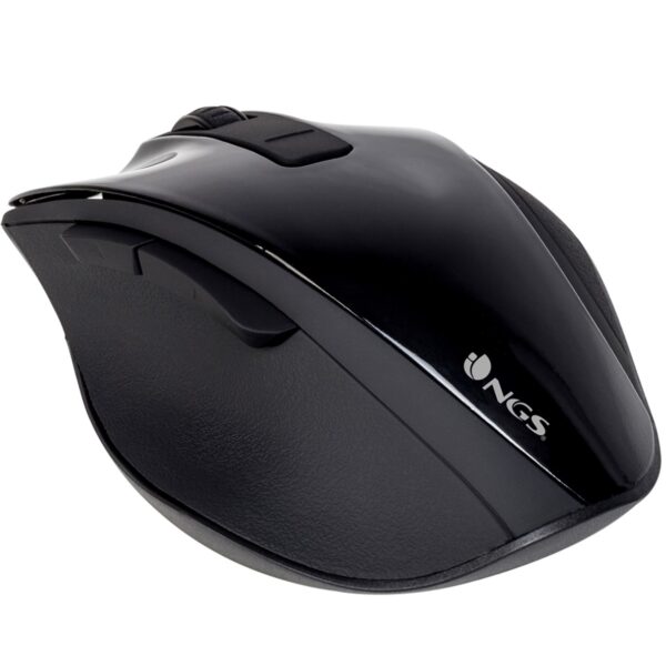 Raton inalambrico ngs bowblack - 2.4ghz - 800 - 1600dpi - 5 botones + scroll - nano receptor usb -  1*aa - negro - Imagen 2