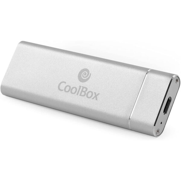 Mini carcasa disco duro - hdd - ssd coolbox coo - mcm - nvme nvme m.2 usb 3.1 gen usb tipo c 2 aluminio plata - Imagen 2