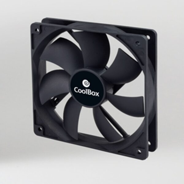 Ventilador auxiliar coolbox 12cm - 3 a 4 pines -  1500rpm - color negro - Imagen 2