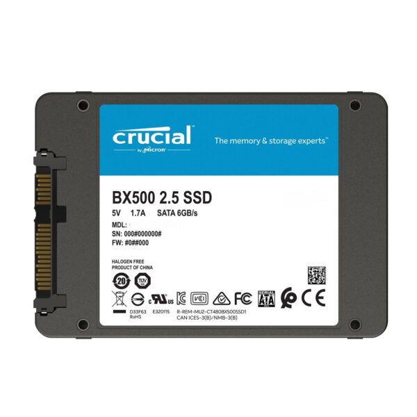 Disco duro interno ssd crucial bx500 240gb 2.5 pulgadas 3d nand sata 6gb - s - Imagen 2