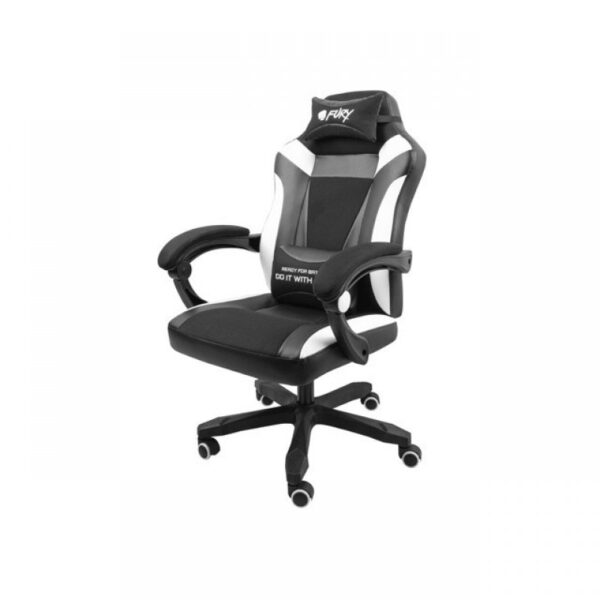 Silla gaming fury avenger m+ negra - blanca - Imagen 2