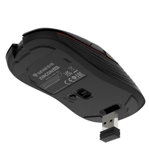 Raton inalambrico gaming genesis zircon 330 negro - Imagen 3