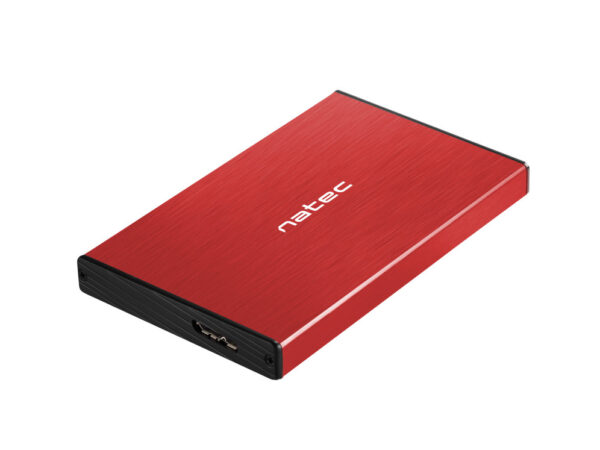 Caja externa natec rhino go disco duro 2.5 pulgadas usb 3.0 sata roja