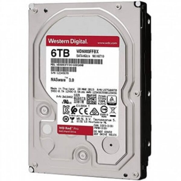 Disco duro interno hdd wd western digital nas red pro wd6003ffbx 6tb 3.5 pulgadas sata 3 7200rpm 256mb - Imagen 2