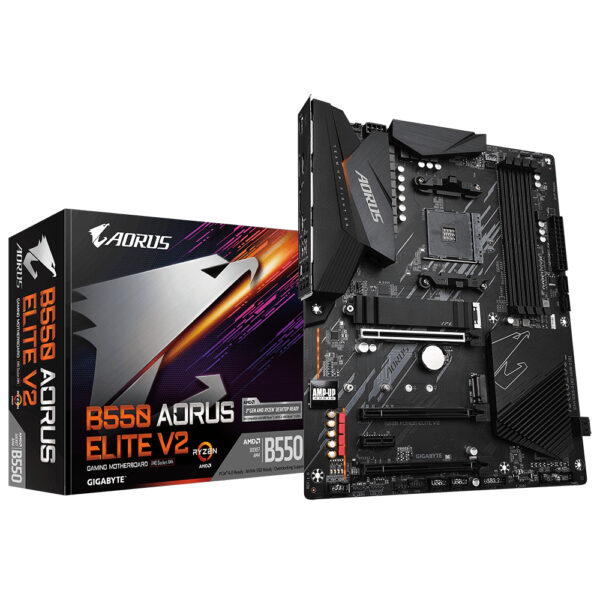 Placa base gigabyte b550 aorus elite v2 am4 atx -  4x ddr4 -  4x sata 6gb - s -  5x usb 3.2 -  2x usb 2.0 - Imagen 2