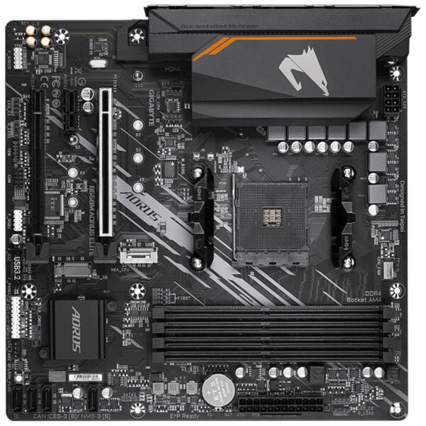 Placa base gigabyte b550m aorus elite am4 m - atx -  4x ddr4 -  4x sata 6gb - s -  4x usb 3.2 -  4x usb 2.0 gab55mael - Imagen 2