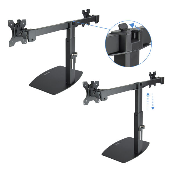 Soporte monitor de mesa tooq para 2 pantallas 17 pulgadas - 27 pulgadas - Imagen 2