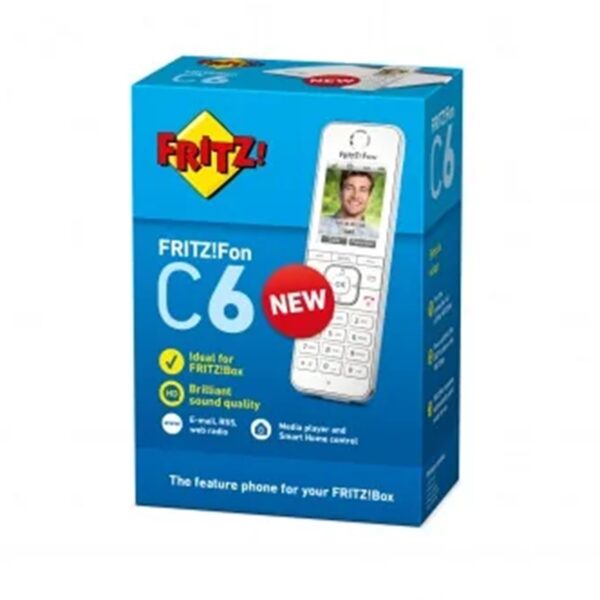 Telefono inalambrico dect digital fritz! c6 blanco -  pantalla color - manos libres - Imagen 3