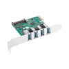 Tarjeta pci express lanberg x1 a 4x usb tipo a 3.1 gen1 low profile - Imagen 2