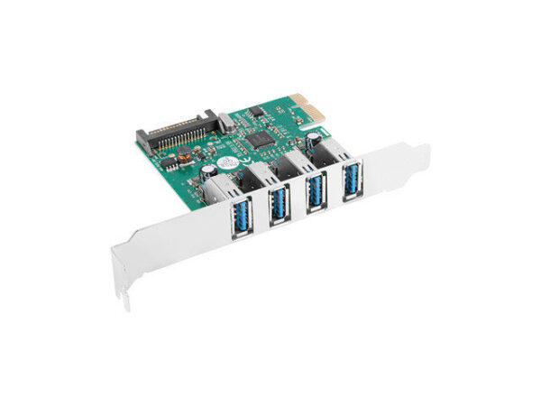 Tarjeta pci express lanberg x1 a 4x usb tipo a 3.1 gen1 low profile - Imagen 2