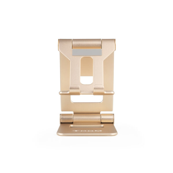 Soporte sobremesa tooq para telefono - tablet plegable slim dorado - Imagen 3