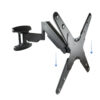 Soporte tv - monitor tooq 23 pulgadas - 55 pulgadas giratorio - inclinable negro vesa max 400x400 -  inclinable 5º - 15º -  girable - 90º -  carga maxima 30kg - Imagen 2
