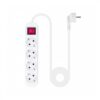 Regleta 4 tomas 1.4m con interruptor nanocable blanco 4 tomas -  250v -  proteccion - Imagen 2