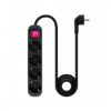 Regleta 4 tomas 1.4m con interruptor nanocable negro 4 tomas -  250v -  proteccion - Imagen 2