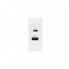 Cargador doble usb tipo c pd + usb tipo a qc3.0 tooq blanco usb tipo c pd - usb tipo a qc3.0 - 48w -  blanco - Imagen 3