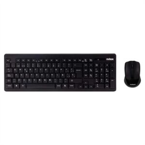 Kit teclado + mouse raton nilox wireless inalambrico negro