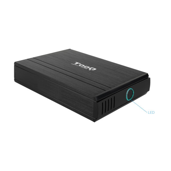 Caja externa tooq tqe - 3520b para hdd 3.5 pulgadas sata usb 2.0 negro - Imagen 2