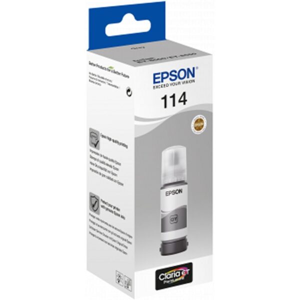 Botella tinta epson ecotank 114 gris 70ml - Imagen 2