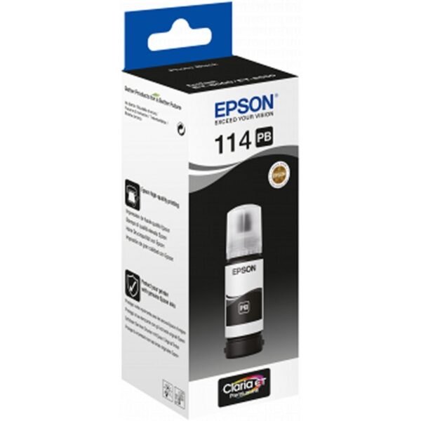 Botella tinta epson ecotank 114 negro foto 70ml - Imagen 2