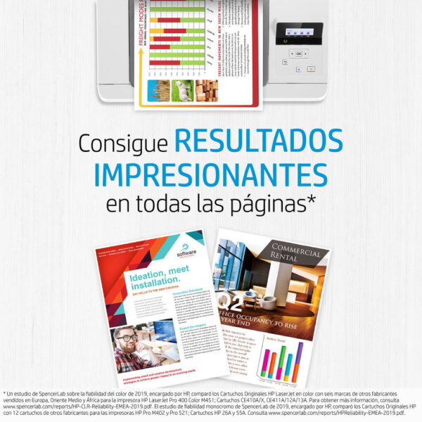 Multipack toner hp 128a cian magenta amarillo - Imagen 3