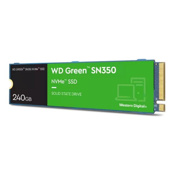 Disco duro interno solido hdd ssd wd western digital green sn350 wds240g2g0c 240gb m.2 pci express 3.0 nvme - Imagen 2