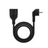 Cable de alimentacion schuko nanocable 5m -  macho - hembra -  negro - Imagen 2