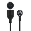 Cable de alimentacion schuko nanocable 5m -  macho - hembra -  negro - Imagen 3