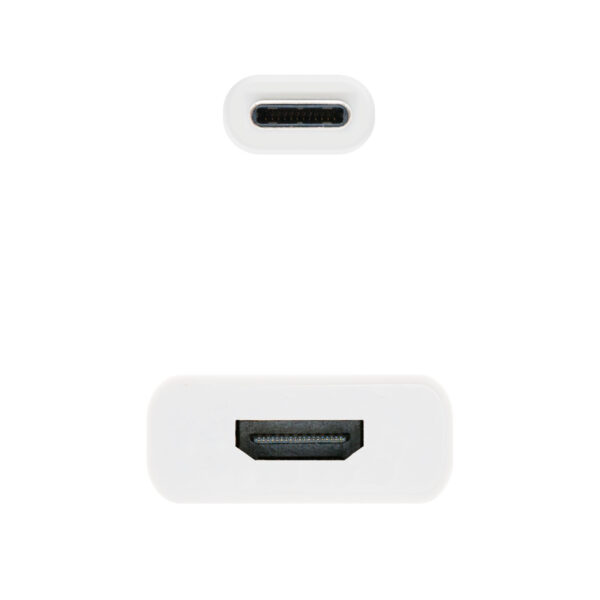 Conversor usb tipo c a hdmi nanocable 4k 15cm -  macho - hembra - Imagen 2