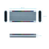 Caja externa tooq tqe - 2221g shinobi para ssd m.2 usb tipo c rgb gris - Imagen 2