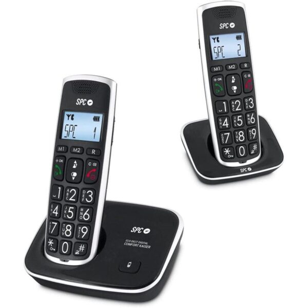 Telefono inalambrico spc dect comfort kaiser duo negro - Imagen 2